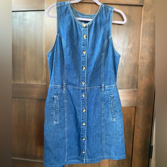 Gloria Vanderbilt Blue Denim Midi Dress - Picture 1 of 7